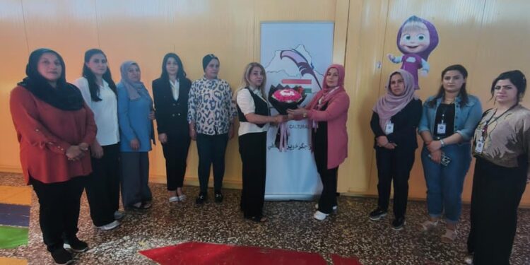 وفد من ممثلية اتحاد نساء كوردستان – سوريا يزور مركز جكرخوين الثقافي في دوميز.
