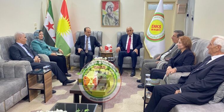 زيارة هامة تعزز الوحدة الكردية : السيد أوصمان بايدمير في مقر المجلس الوطني الكردي بمدينة قامشلو..