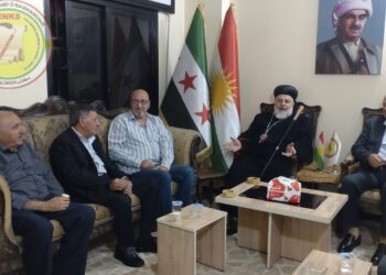 المجلس الوطني الكوردي في الحسكة يستقبل المطران مار موريس عمسيح بمقره بالمدينة..