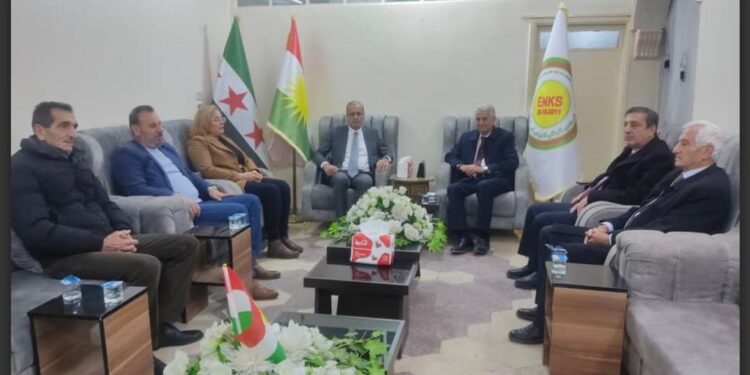 هيئة رئاسة المجلس الوطني الكوردي تستقبل وفد حزب الاتحاد السرياني في مقرها بقامشلو