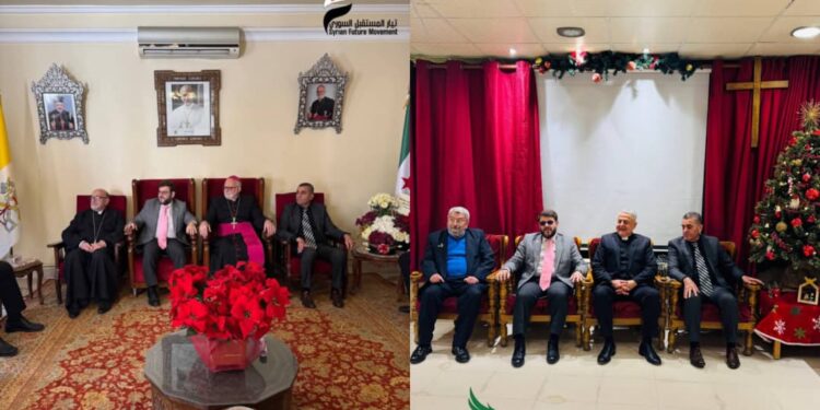 وفد يضم المجلس الوطني الكوردي وشركاء وطنيين في زيارة تهنئة لكنائس دمشق