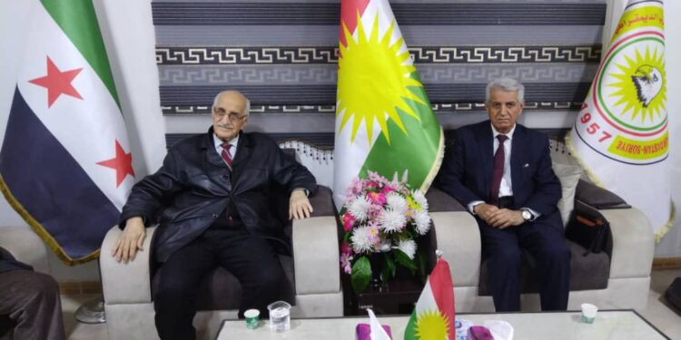 المجلس الوطني الكوردي يستقبل وفد من ملتقى الجزيرة للسلم الأهلي في مقره بمدينة قامشلو