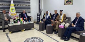 زيارة وفد من رؤساء عشيرتي بني سبعة والشرابيين للمجلس الوطني الكردي بمناسبة عيدي الفطر والنوروز
