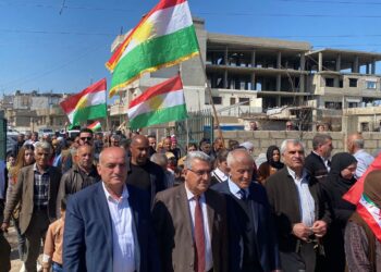 إحياء الذكرى الثانية والعشرين للانتفاضة الكوردية في كوردستان سوريا ، بمدينة ديرك.