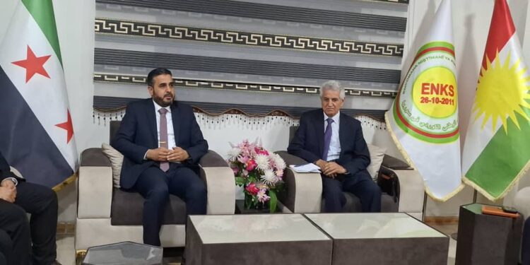 وفد من الحكومة السورية برئاسة عباس حسين يلتقي هيئة رئاسة المجلس الوطني الكردي في القامشلي