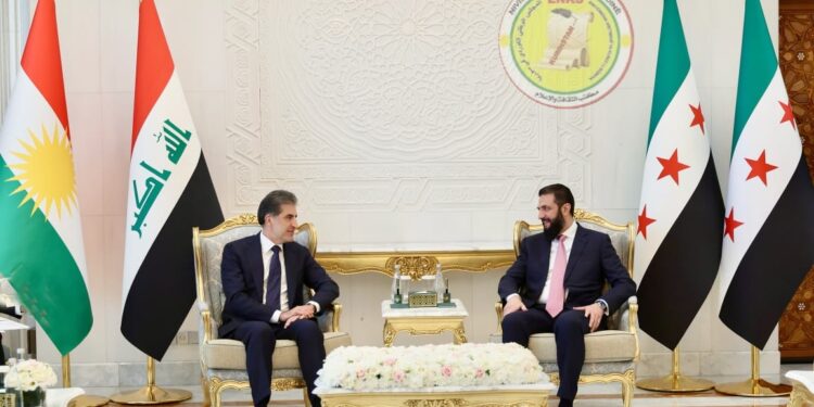 زيارة تاريخية غير مسبوقة: الرئيس نيجيرفان بارزاني في دمشق لصياغة شراكة استراتيجية وتثبيت الاستقرار الإقليمي..